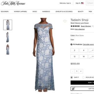 Never worn. Beautiful lace Tadashi Shoji, size 12, in perfect condition.